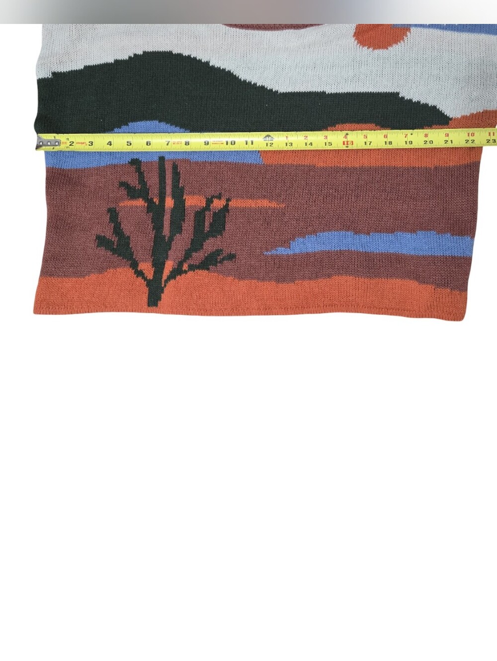 Madden NYC Cropped Desert Landscape Crewneck Sweater Colorful Nature Cizy - Picture 5 of 9